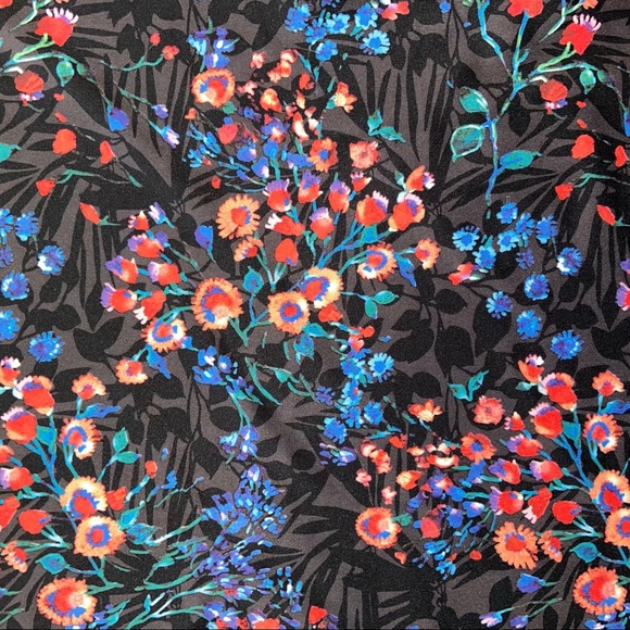 X By Gottex Mesh Racerback Tank Top Black/Multi Color Floral Print Size XS - Picture 4 of 9